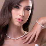 צמיד פנינים קלאסי זהב 14 קראט