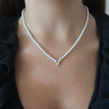 שרשרת פנינים קלרה זהב 14 קראט