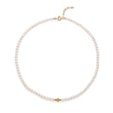 שרשרת פנינים וזהב 14 קראט מילה