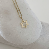 שרשרת מגן דוד זהב 14k