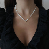 שרשרת פנינים קלרה זהב 14 קראט