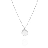 שרשרת לנה זהב לבן 14 קראט בשיבוץ יהלומים