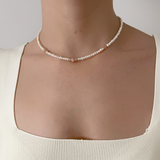 שרשרת פנינים נעמי בשילוב אבני סאנסטון