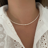 שרשרת פנינים קלי כסף