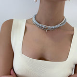 שרשרת אבני אקווה מרין