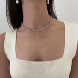 שרשרת מורגן אבני אקווה מרין