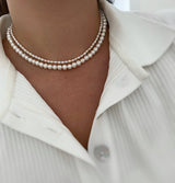 שרשרת פנינים קלי כסף